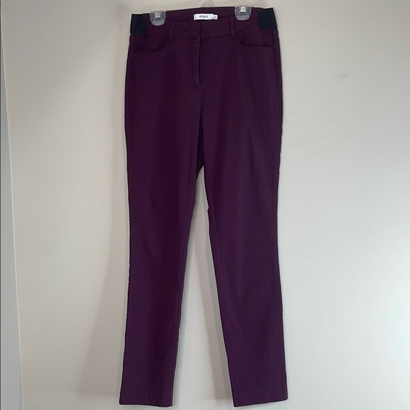 Ricki's Stretch Retro Skinny Pants Plum Purple Elastic Waistband Size 6 - Picture 2 of 10